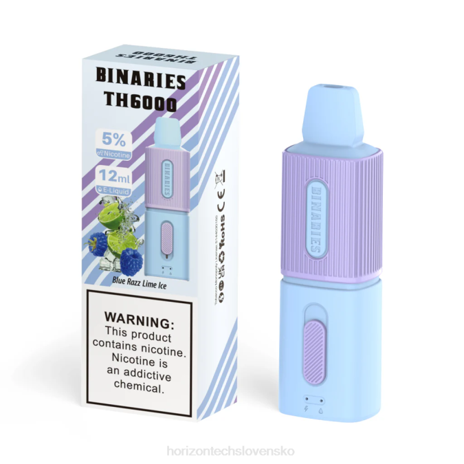 HorizonTech Binaries Cabin th6000 jednorazový 12ml modrý razz limetkový ľad 6BZV106 Horizon Tech Vape Coils