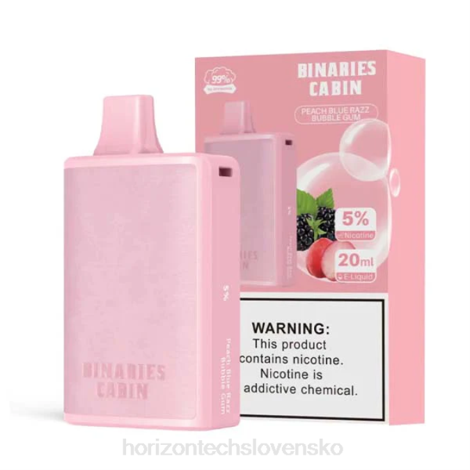 HorizonTech Binaries Cabin jednorazové 20 ml broskyňová modrá razz žuvačka 6BZV77 Horizon Tech Coils