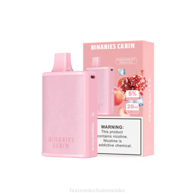 HorizonTech Binaries Cabin jednorazové 20 ml granátové jablko broskyňový ľad 6BZV85 Horizon Tech Company