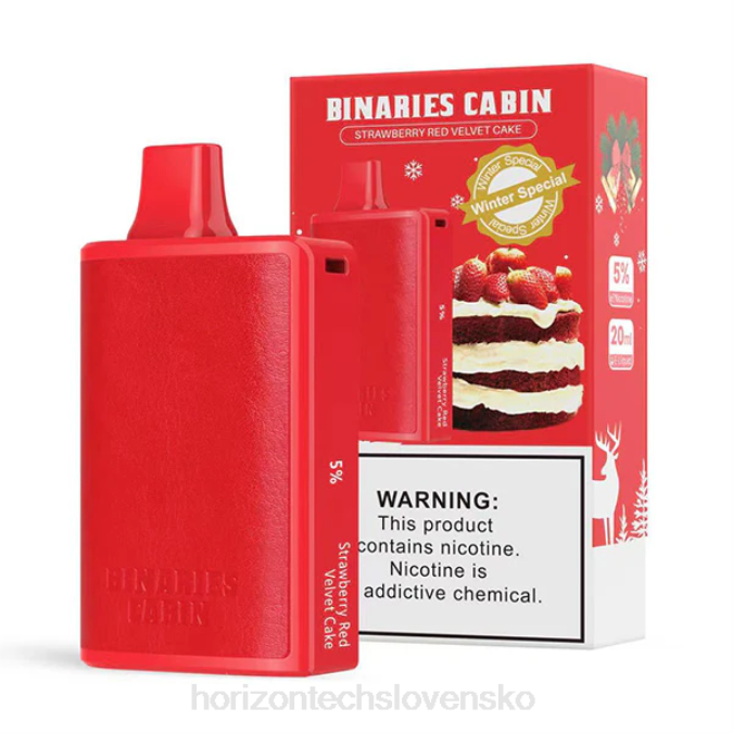 HorizonTech Binaries Cabin jednorazové 20 ml jahodový červený zamatový koláč 6BZV79 Horizontech Vape Kit