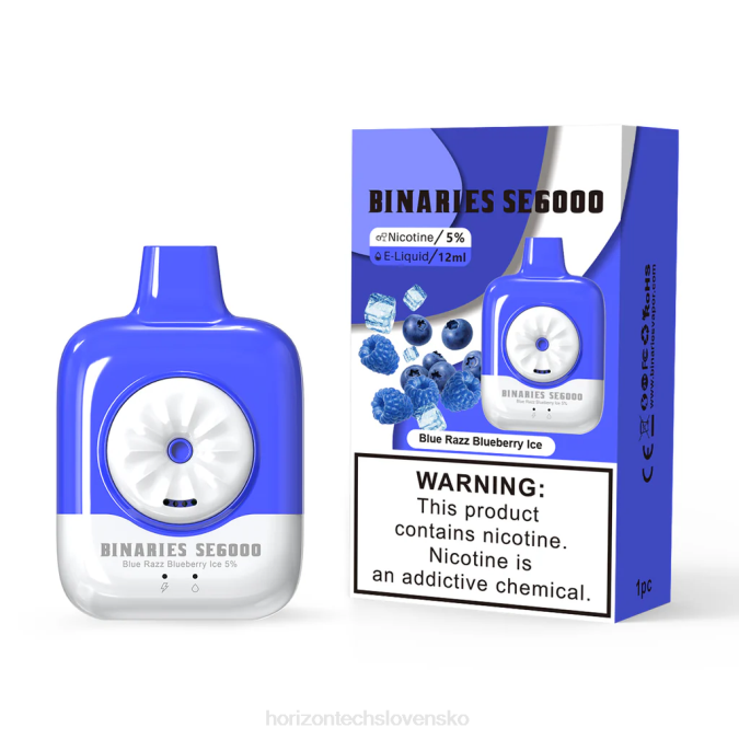 HorizonTech Binaries Cabin jednorazové 12ml blue razz čučoriedkový ľad 6BZV141 Horizontech Slovensko