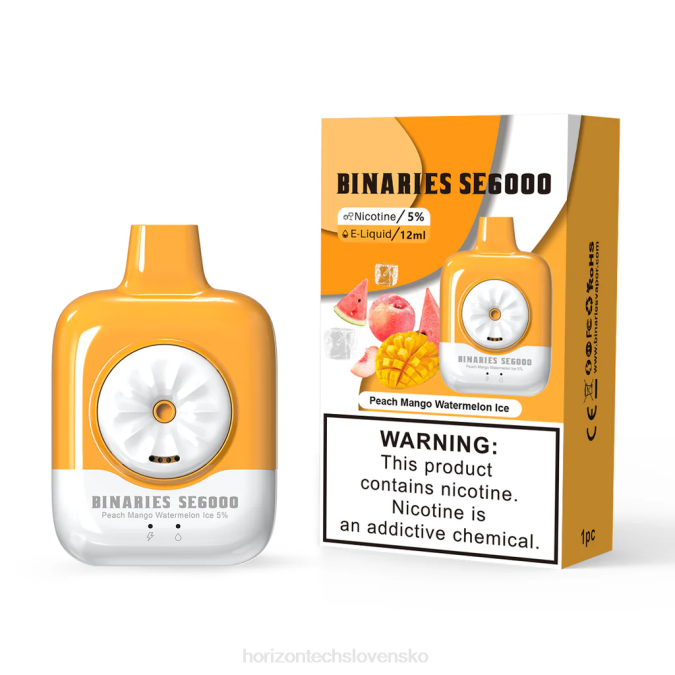 HorizonTech Binaries Cabin jednorazové 12ml broskyňa mango vodný melón ľad 6BZV143 Horizontech Vape Slovensko