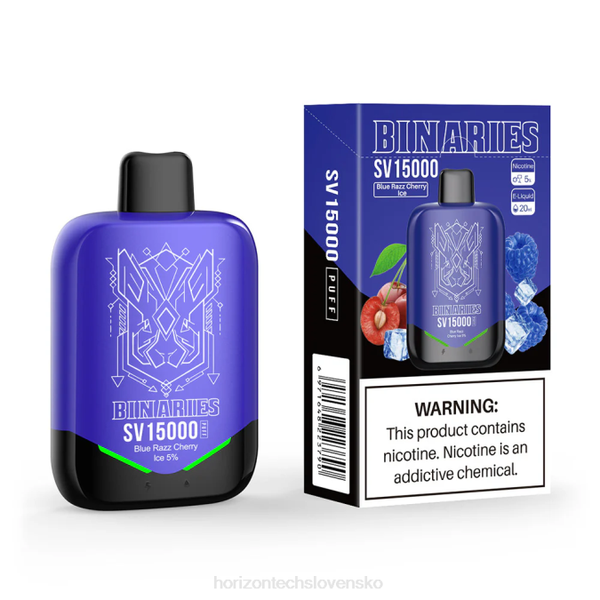 HorizonTech Binaries Cabin jednorazový sv modrý razz čerešňový ľad 6BZV3 Horizontech Vape Slovensko