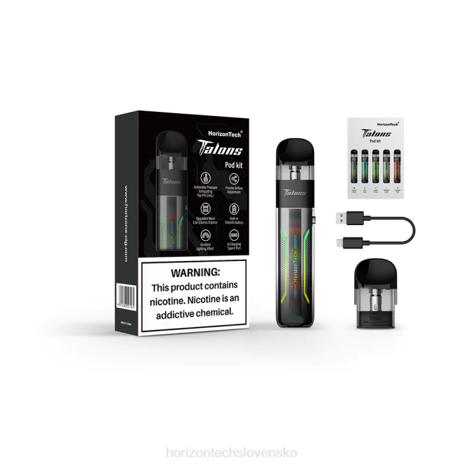 HorizonTech Talons sada pre začiatočníkov polnočné striebro 6BZV200 Horizon Tech Vape Tank